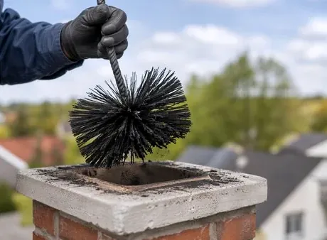 Flue cleanout in Hungarian Village