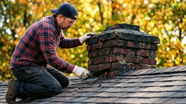Shared chimney crown near Schiller Park